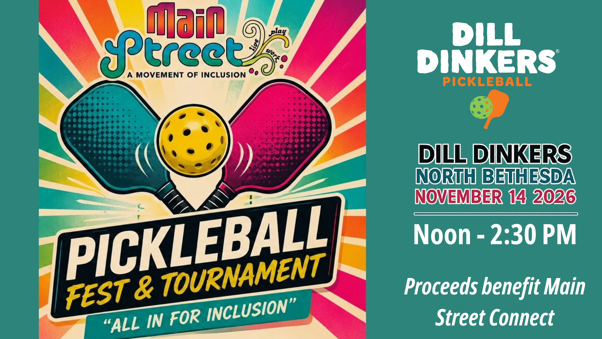 Pickleball Fest & Tournament Graphic